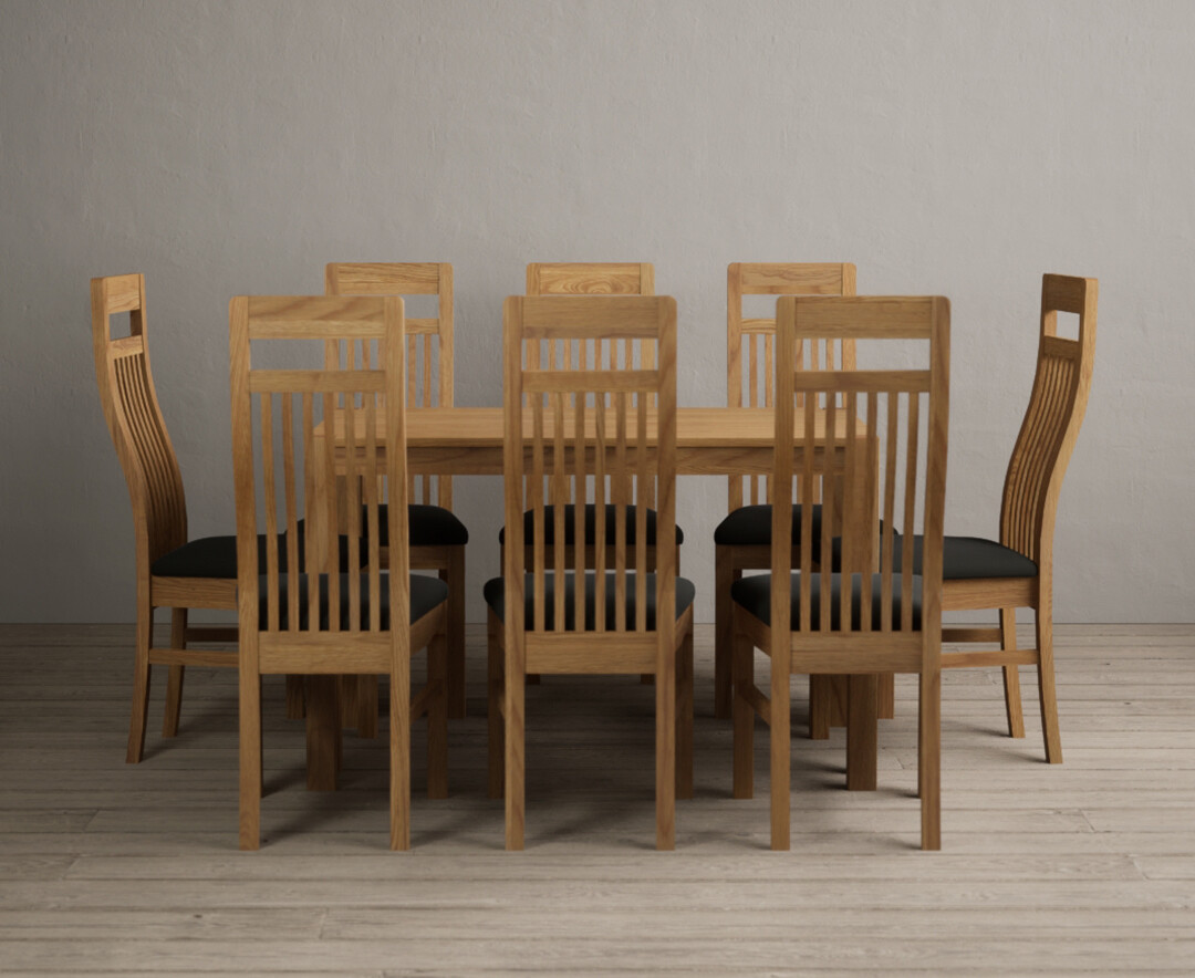 Product photograph of York 120cm Solid Oak Dining Table With 6 Grey Chairs from Oak Furniture Superstore