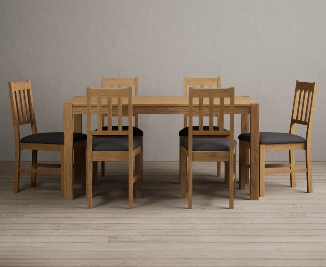 Product photograph of York 150cm Solid Oak Dining Table With 8 Oak York Chairs from Oak Furniture Superstore