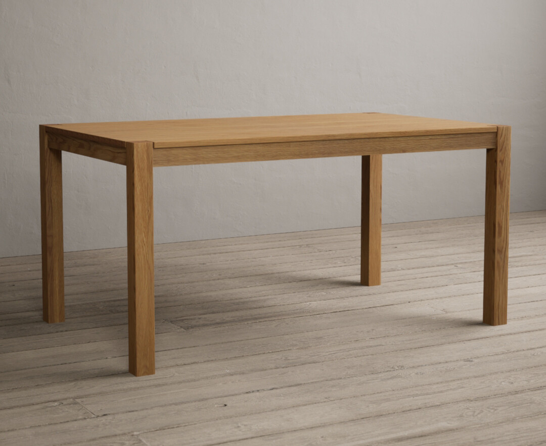 Photo 1 of York 150cm solid oak dining table with 4 light grey orson fabric chairs and 1 york bench