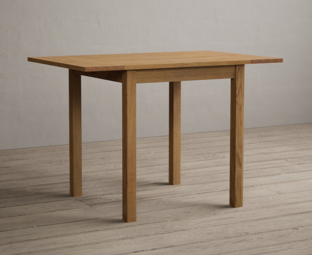 Product photograph of Extending York 70cm Solid Oak Drop Leaf Dining Table from Oak Furniture Superstore