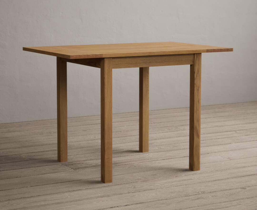 Extending York 70cm Solid Oak Drop Leaf Dining Table