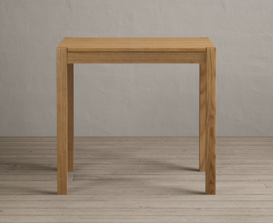 Product photograph of York 80cm Solid Oak Dining Table from Oak Furniture Superstore