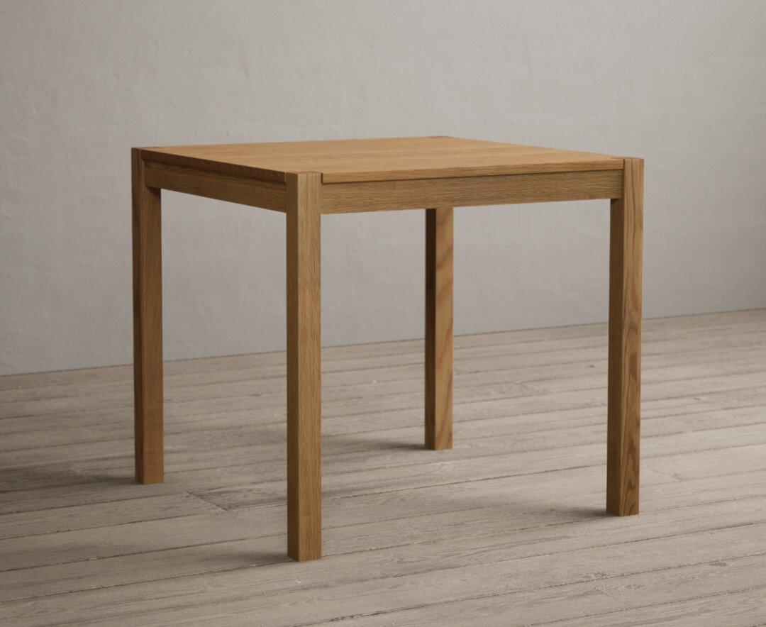 Product photograph of York 80cm Solid Oak Dining Table from Oak Furniture Superstore