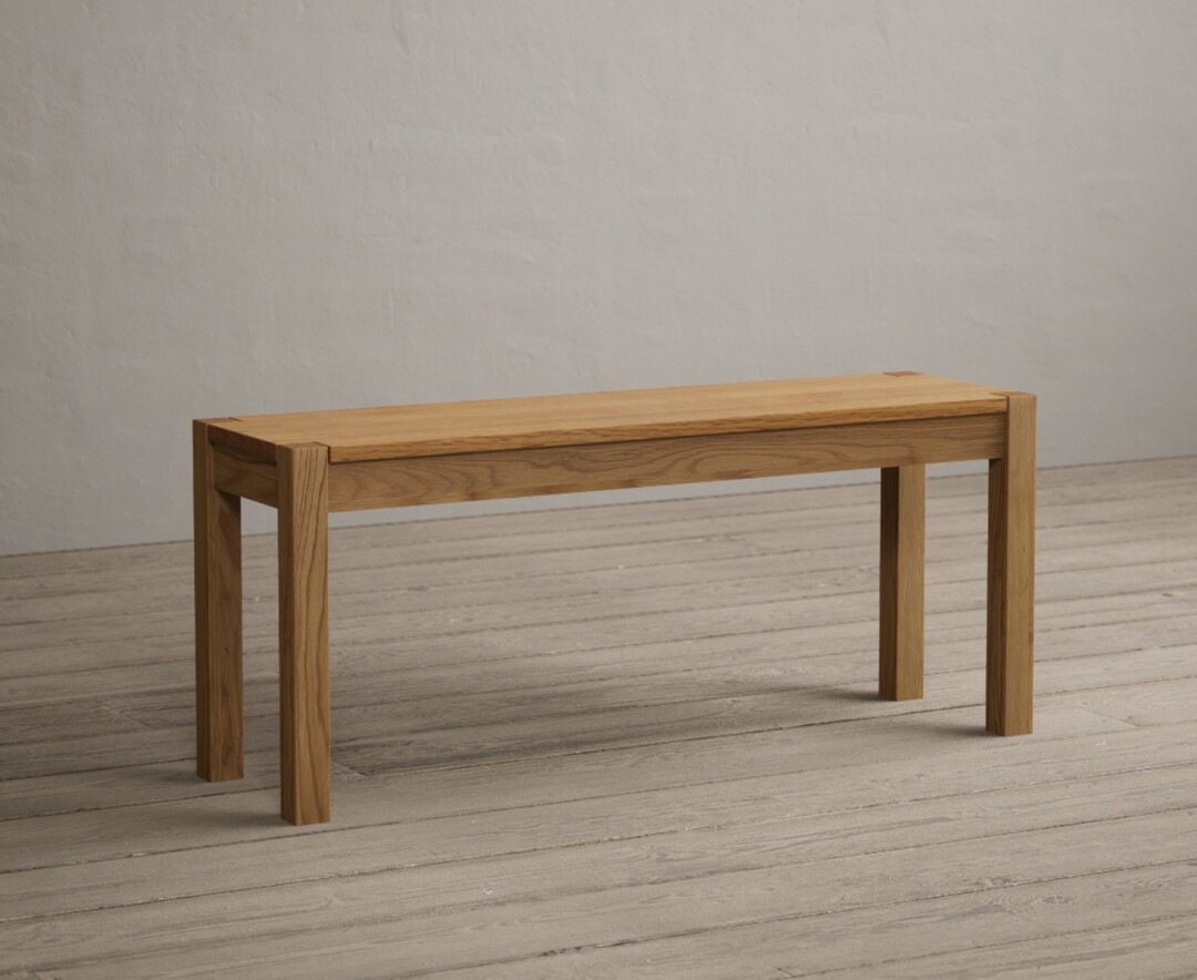 Product photograph of York Solid Oak Bench from Oak Furniture Superstore