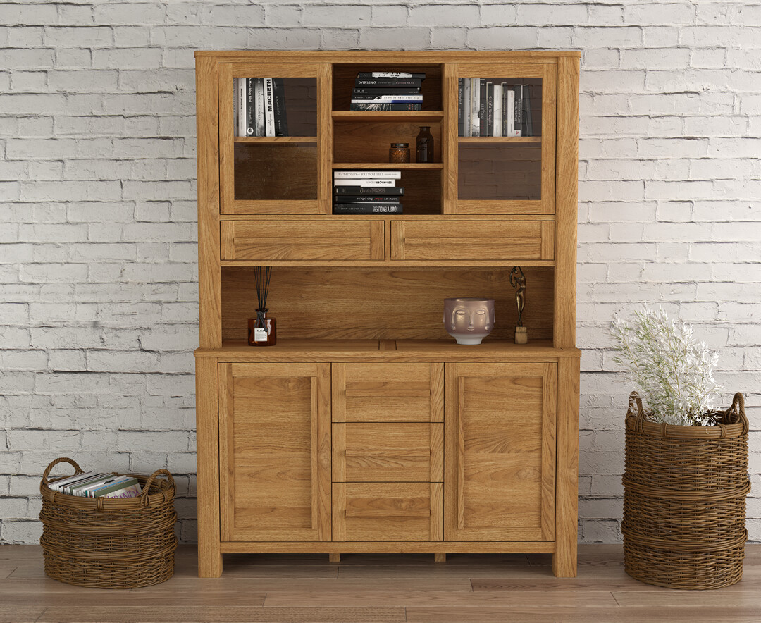 Product photograph of Eclipse Solid Oak Large Dresser from Oak Furniture Superstore