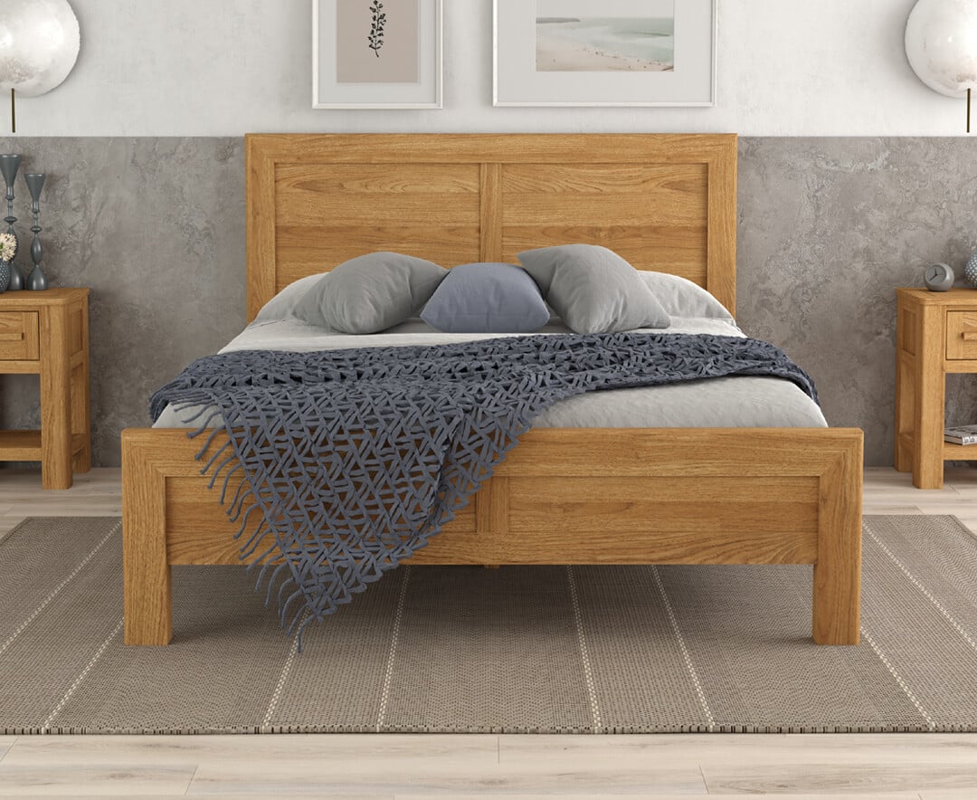Eclipse Solid Oak Kingsize Bed