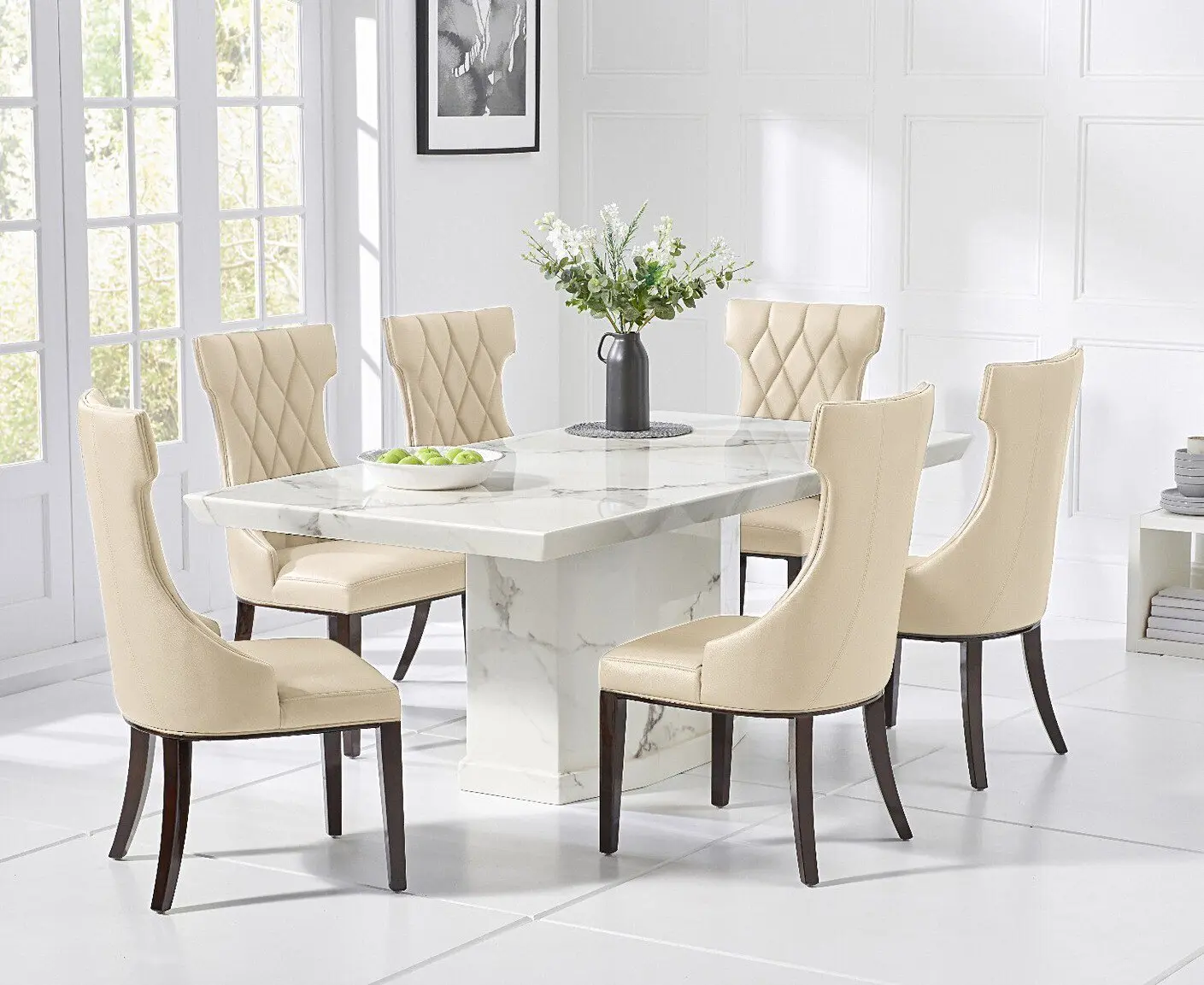 Carvelle marble dining table discount