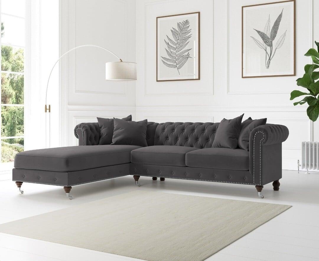 Grey left facing sectional discount