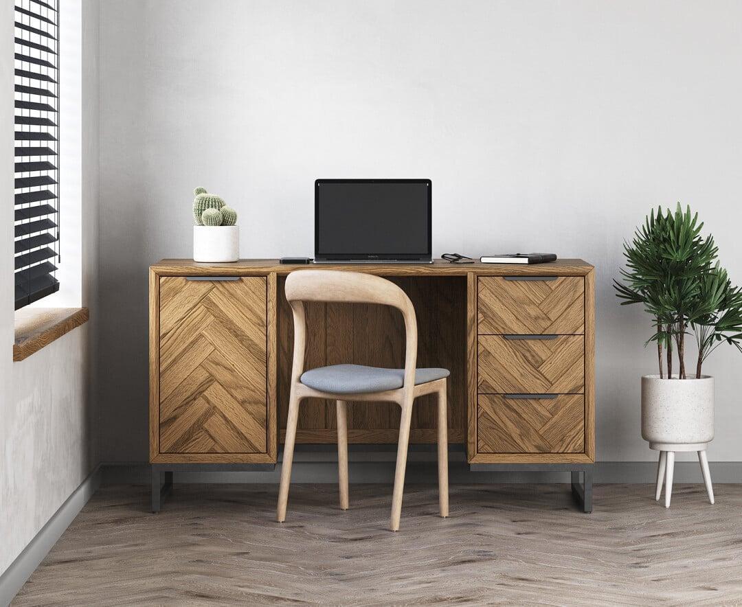 Oak wood computer desk sale