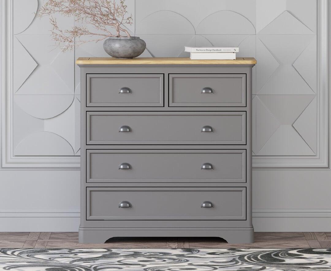 Bromley grey 3 drawer chest sales